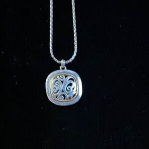 Brighton Silver Necklace with Intricate Pendant